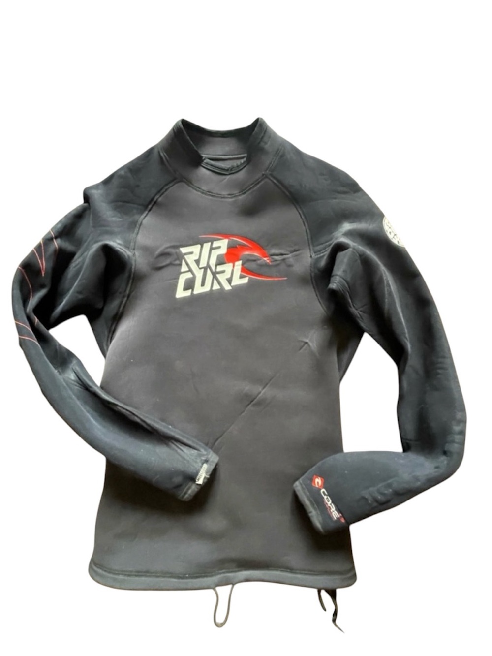 Rip Curl Black Long-Sleeve Neoprene Surf Top Core 1.5 Flatlock